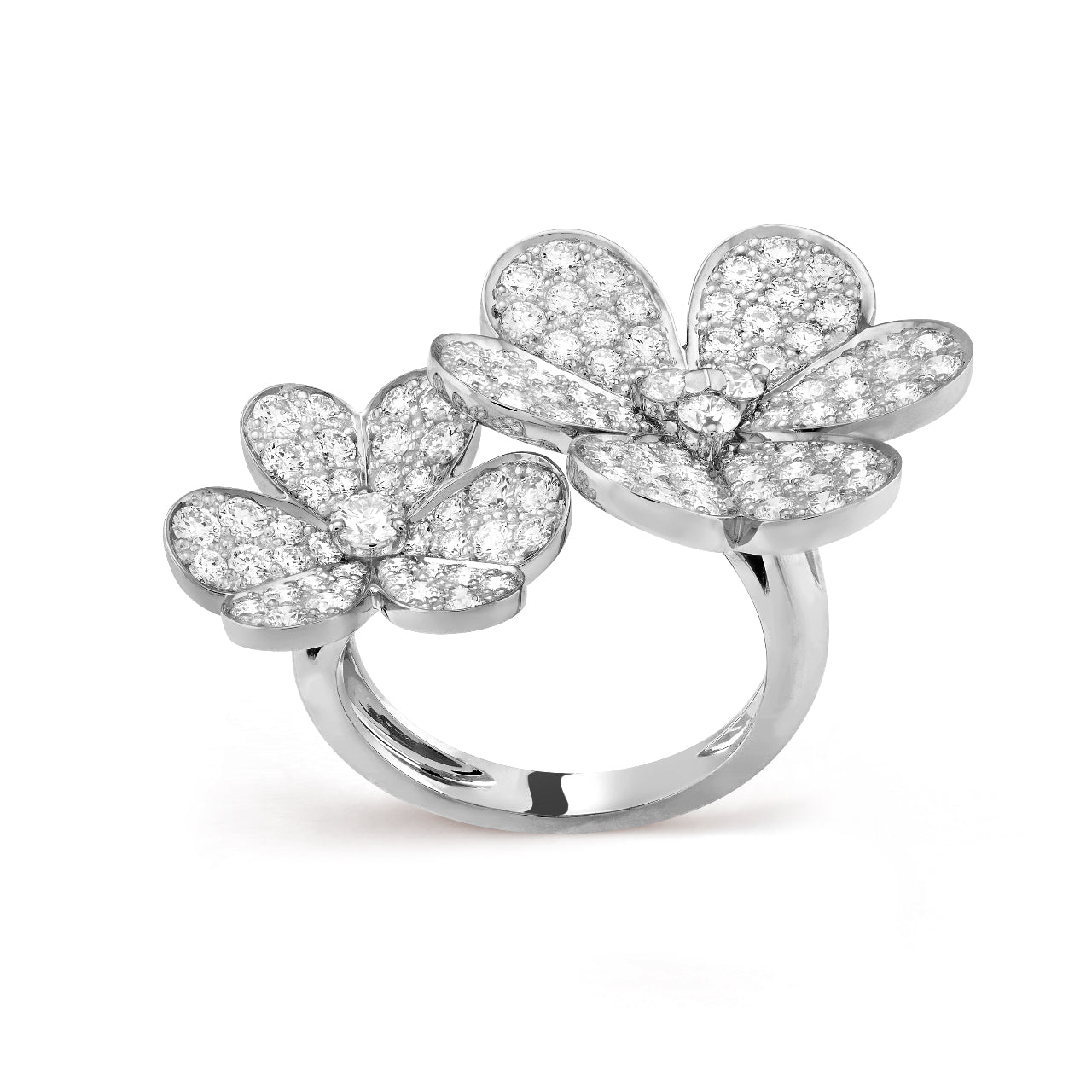 [AuraEcho Jewelry]FRIVOLE DOUBLE GOLDEN FLOWER DIAMOND RING