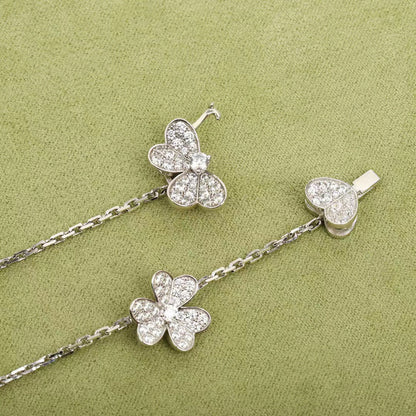 [AuraEcho Jewelry]FRIVOLE SILVER 9 FLOWERS NECKLACE