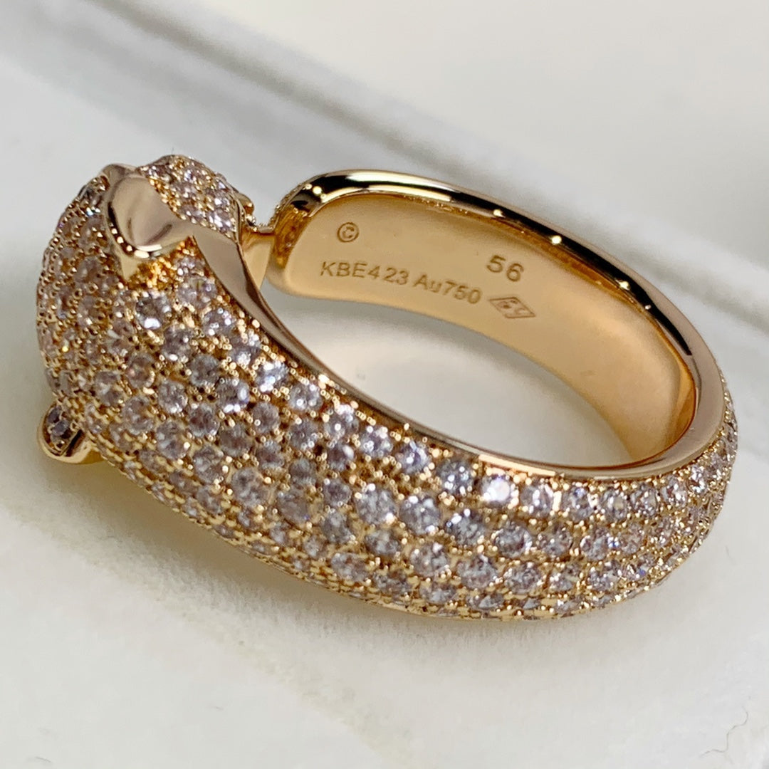 [AuraEcho Jewelry]PANTHERE PINK GOLD DIAMOND RING