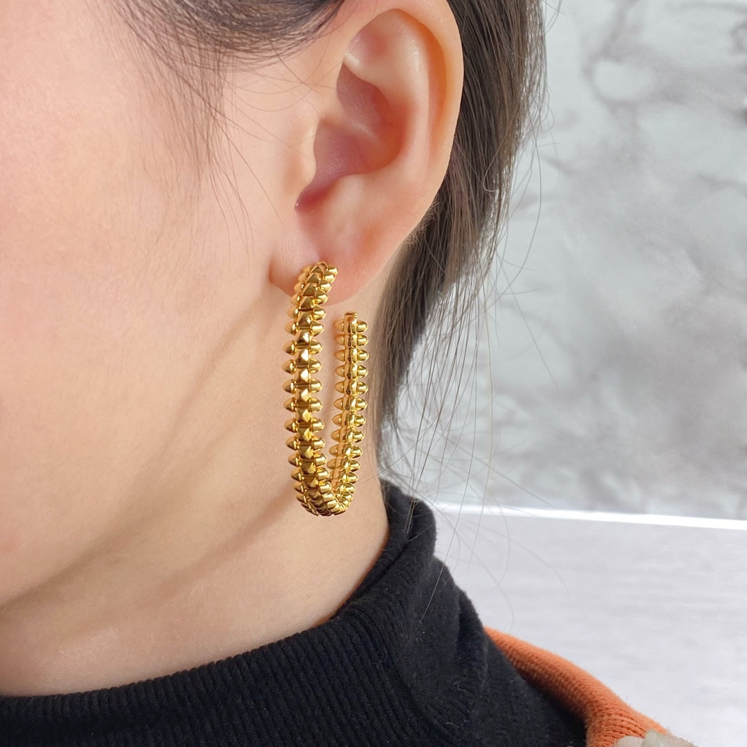[AuraEcho Jewelry]CLASH HOOP EARRINGS