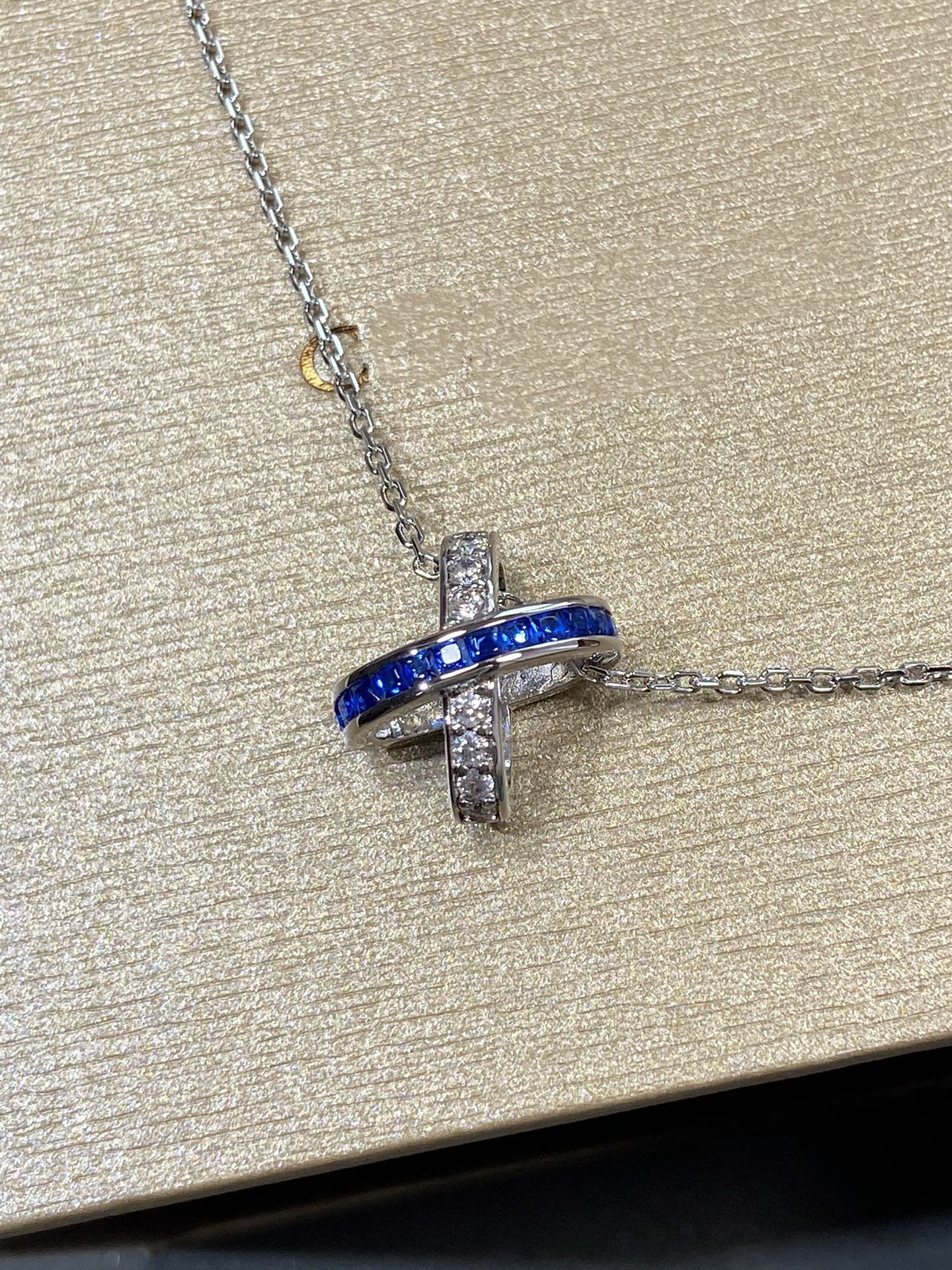 [AuraEcho Jewelry]LIENS DIAMOND SILVER NECKLACE