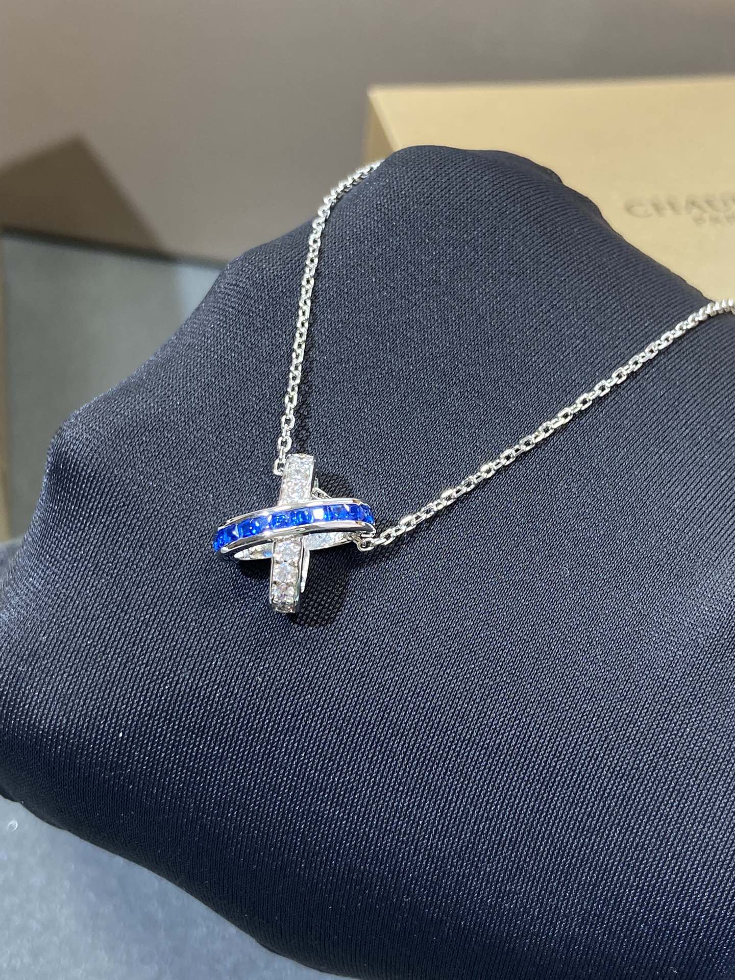 [AuraEcho Jewelry]LIENS DIAMOND SILVER NECKLACE