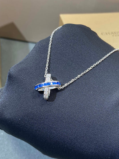 [AuraEcho Jewelry]LIENS DIAMOND SILVER NECKLACE