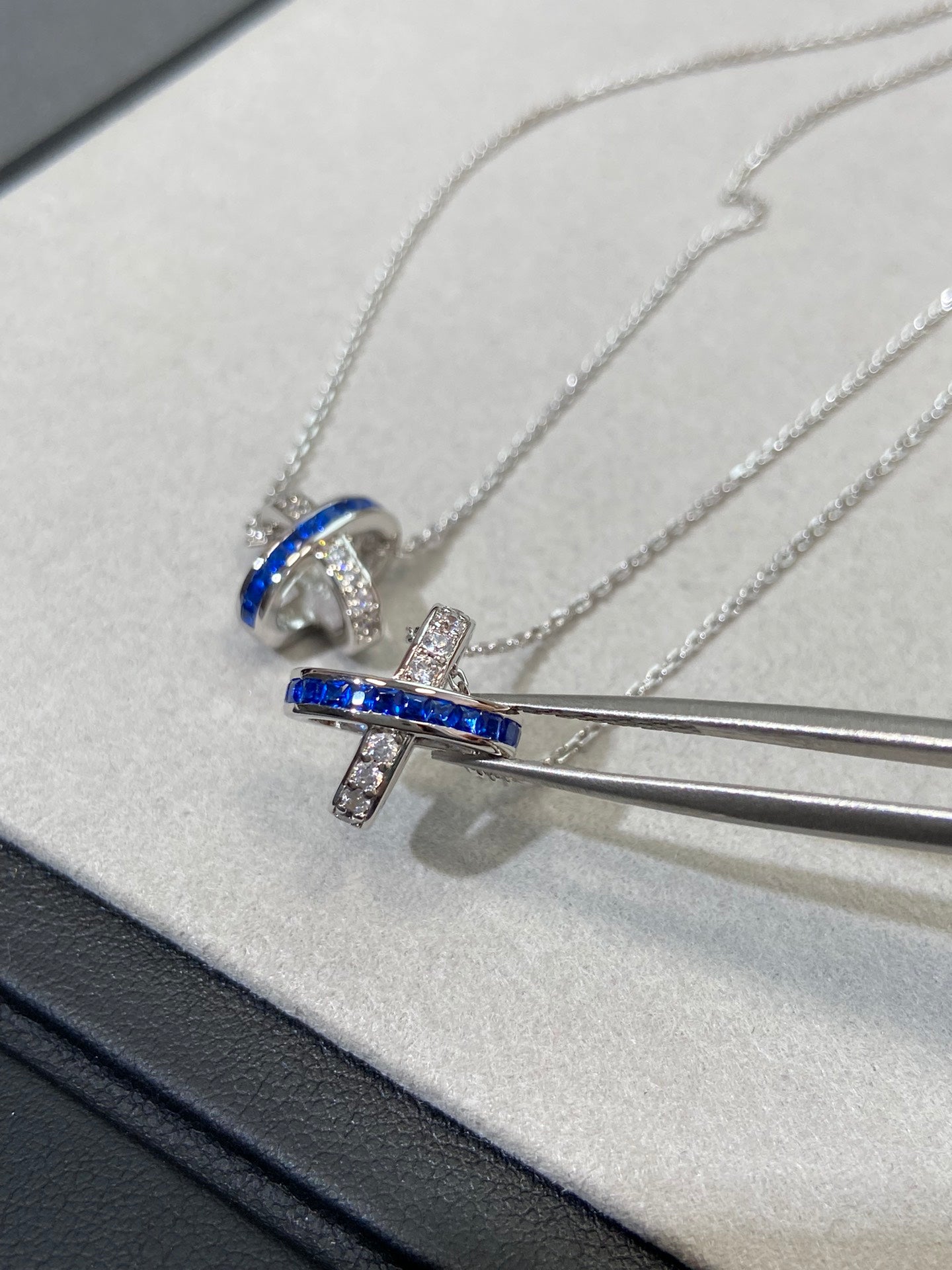 [AuraEcho Jewelry]LIENS DIAMOND SILVER NECKLACE