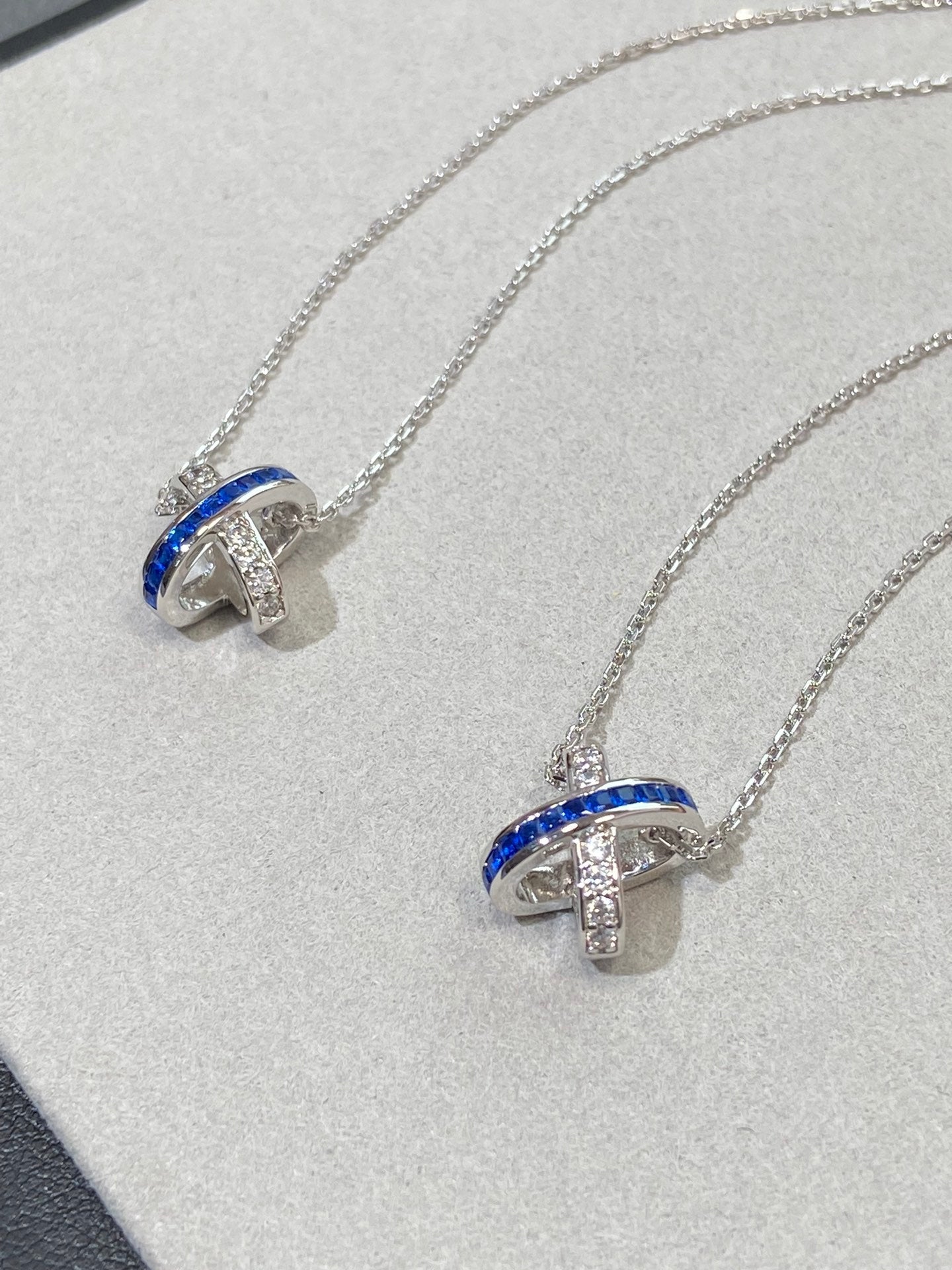 [AuraEcho Jewelry]LIENS DIAMOND SILVER NECKLACE