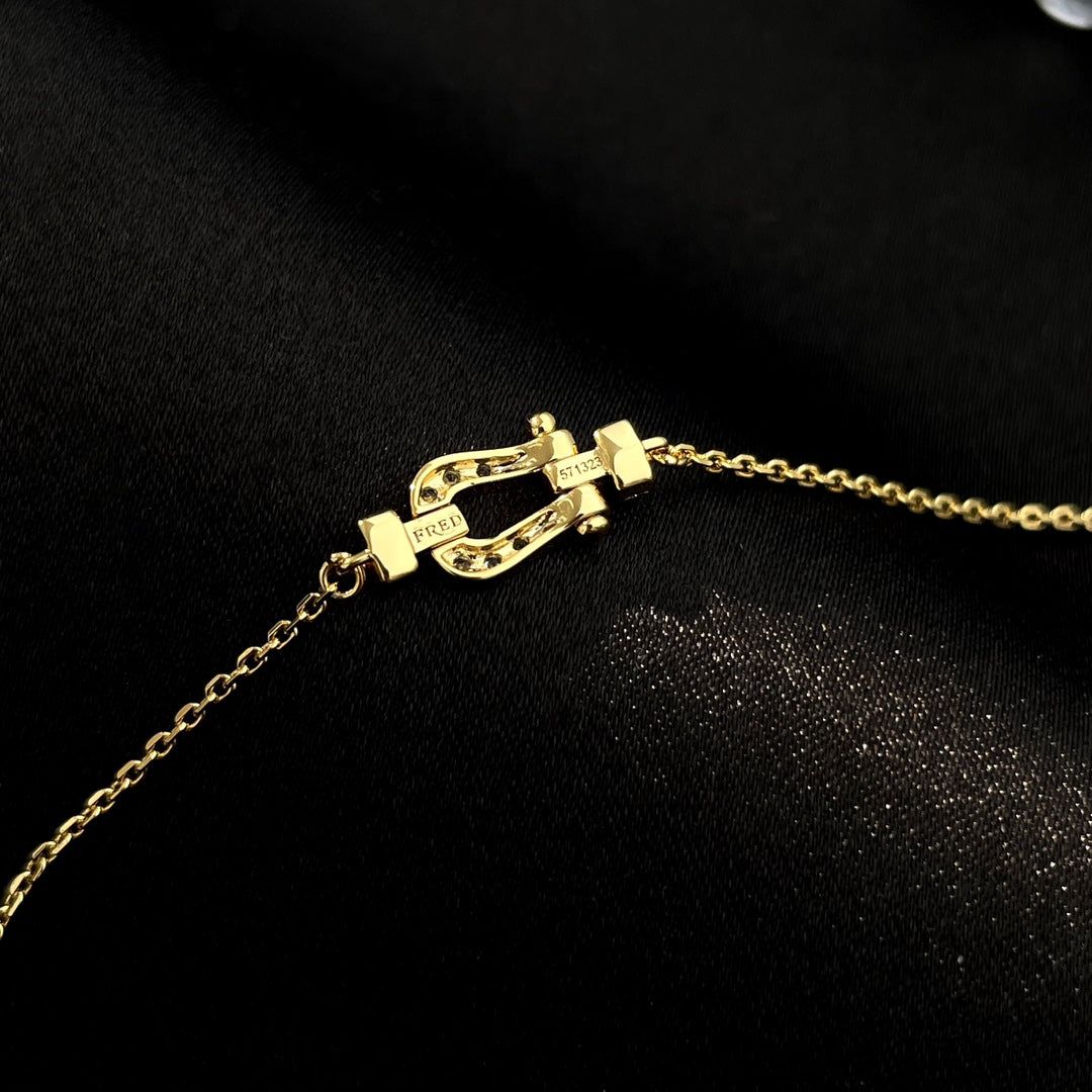 [AuraEcho Jewelry]FORCE 10 FULL DIAMOND BUCKLE CHAIN LINK MINI MODEL