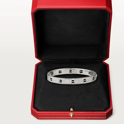 [AuraEcho Jewelry]LOVE BRACELET 6.1MM DIAMOND-PAVED CERAMIC