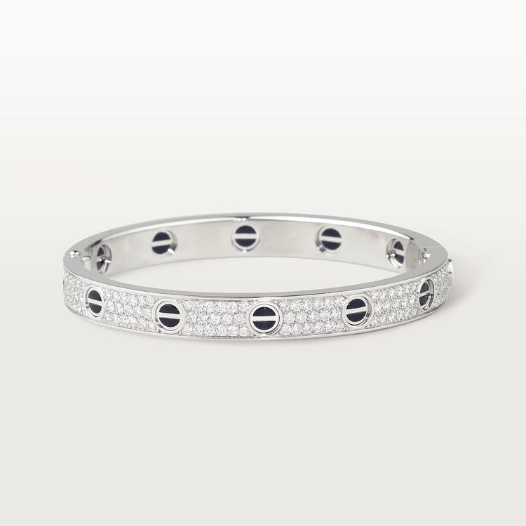 [AuraEcho Jewelry]LOVE BRACELET 6.1MM DIAMOND-PAVED CERAMIC