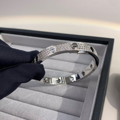 [AuraEcho Jewelry]LOVE BRACELET 6.1MM DIAMOND-PAVED CERAMIC
