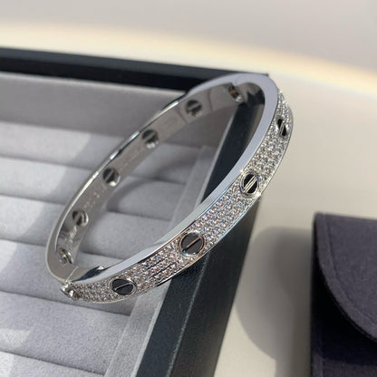 [AuraEcho Jewelry]LOVE BRACELET 6.1MM DIAMOND-PAVED CERAMIC