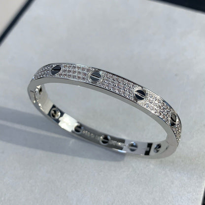 [AuraEcho Jewelry]LOVE BRACELET 6.1MM DIAMOND-PAVED CERAMIC