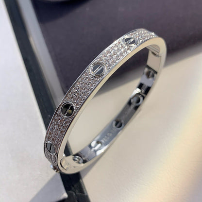 [AuraEcho Jewelry]LOVE BRACELET 6.1MM DIAMOND-PAVED CERAMIC
