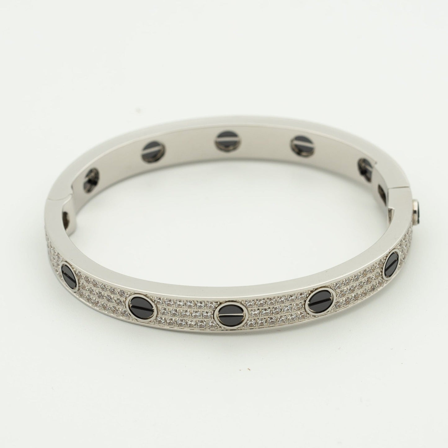 [AuraEcho Jewelry]LOVE BRACELET 6.1MM DIAMOND-PAVED CERAMIC