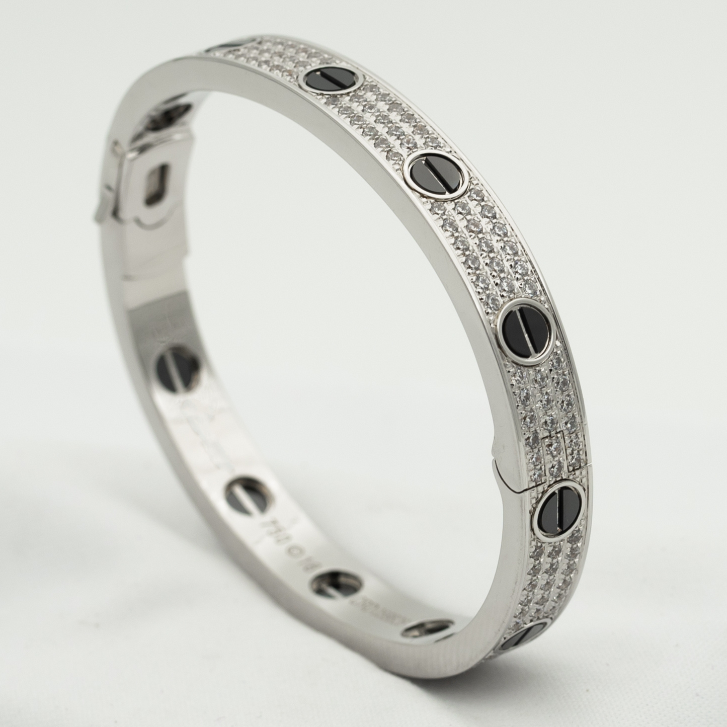 [AuraEcho Jewelry]LOVE BRACELET 6.1MM DIAMOND-PAVED CERAMIC