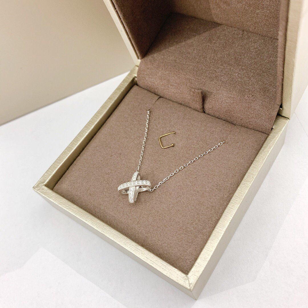 [AuraEcho Jewelry]JEUX DE DIAMOND NECKLACE