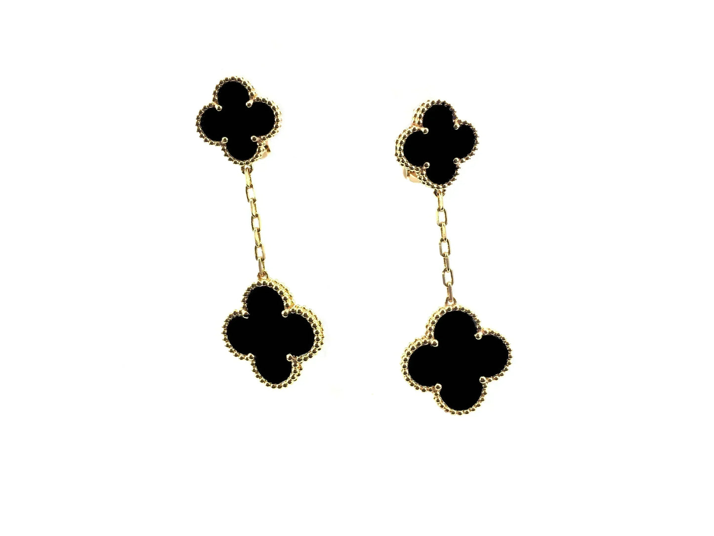 [AuraEcho Jewelry]CLOVER 2 MOTIFS  EARRINGS (MULTIPLE CHOICESC
